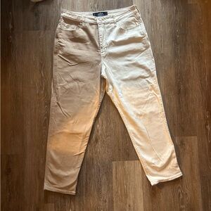 Hollister Light Brown and Cream Denim Pants